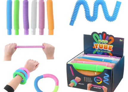 Flexible Pop Tubes, Set of 6, Each 20cm – Extendable Fun Tubes TK Gruppe® Grosshandel 