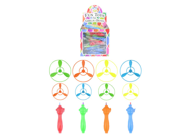 Fliegende Untertassen-Set, 2-teilig mit Werfer, 4 verschiedene Farben, Outdoor-Spielzeug für Kinder TK Gruppe® Grosshandel 