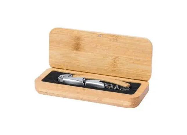 Flomek Weinöffner Natur - Öko-Freundlicher Korkenentferner aus Holz TK Gruppe® Grosshandel 