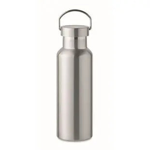 Florence 500 ml Doppelwandige Isolierflasche - Mattsilber, Hochwertige Thermosflasche für unterwegs TK Gruppe® Grosshandel 