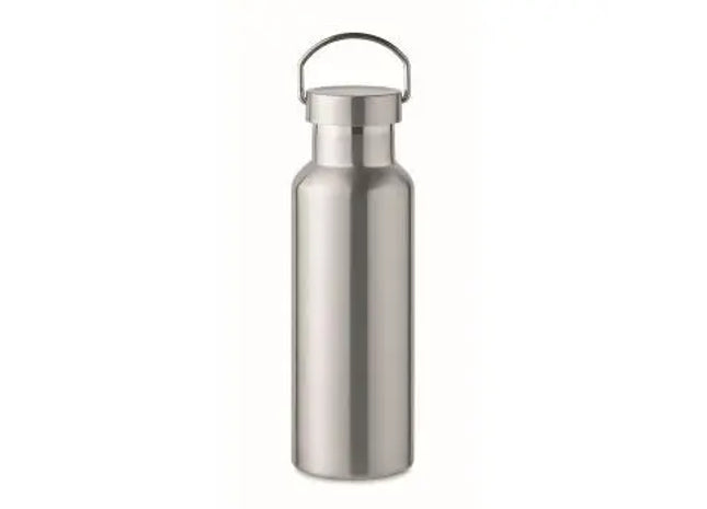 Florence 500 ml Doppelwandige Isolierflasche - Mattsilber, Hochwertige Thermosflasche für unterwegs TK Gruppe® Grosshandel 