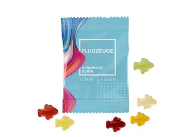 Flugzeugförmige Fruchtgummi 10g Tüten - Abenteuerlicher Geschmack TK Gruppe® Grosshandel 