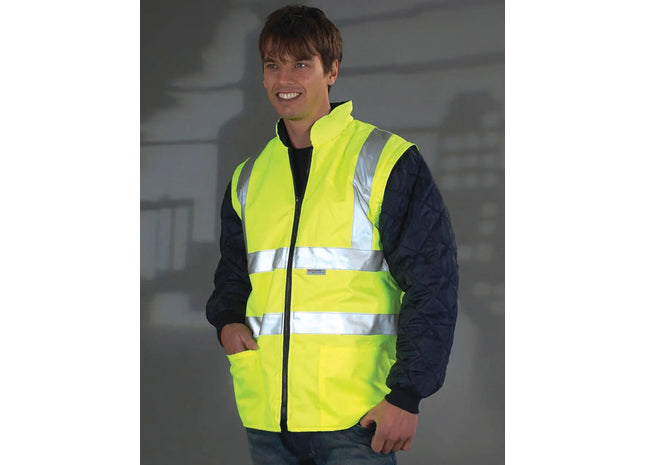 Fluo Quilted Jacket with Zip-Off Sleeves TK Gruppe® Grosshandel 