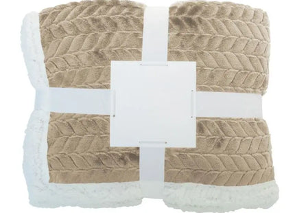 Foglio RPET Decke - Naturfarbene nachhaltige Decke für umweltbewusste Gemütlichkeit TK Gruppe® Grosshandel 