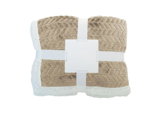 Foglio RPET Decke - Naturfarbene nachhaltige Decke für umweltbewusste Gemütlichkeit TK Gruppe® Grosshandel 