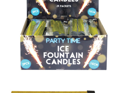 Fontäne Ice Gold Sparkling 15 cm mit Erdspieß - Goldregen Feuerwerk TK Gruppe® Grosshandel 