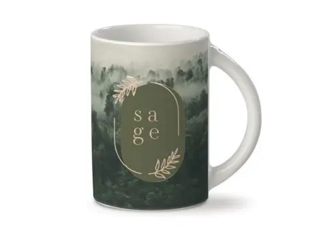 Fototasse Marseille Sublimation 250 ml - Weiß, Personalisierbarer Keramikbecher, Spülmaschinenfest TK Gruppe® Grosshandel 