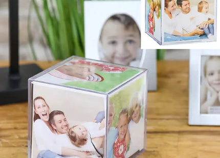 Fotowürfel, ca. 9x9x9 cm – Innovativer 3D Bilderrahmen TK Gruppe® Grosshandel 