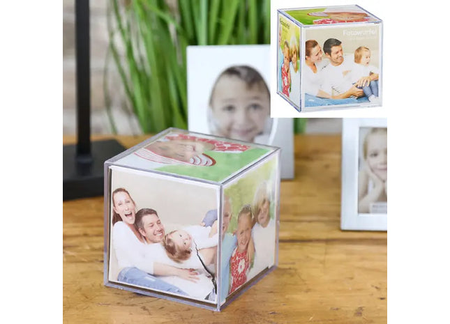 Fotowürfel, ca. 9x9x9 cm – Innovativer 3D Bilderrahmen TK Gruppe® Grosshandel 