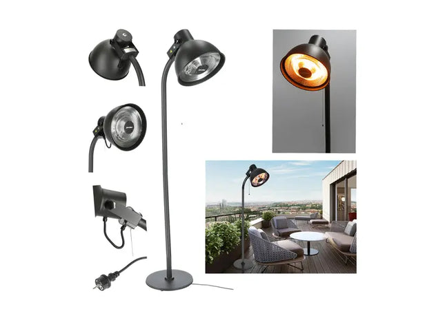 Freistehender Terrassenheizstrahler - Effiziente Wärme für Ihren Außenbereich mit ca. 2000W Leistung TK Gruppe® Grosshandel 