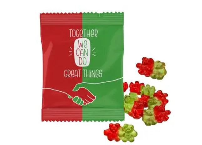 Freundschaftsbärchen, Zwei Farben & Geschmacksrichtungen, mit Druck TK Gruppe® Grosshandel 