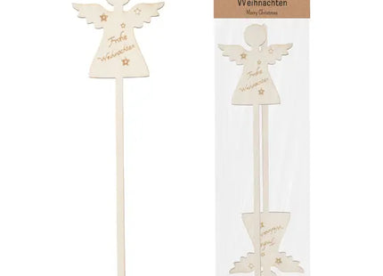 Frohe Weihnachten Engel-Figuren, 2er-Set, 25cm Hoch - Festliche Deko TK Gruppe® Grosshandel 