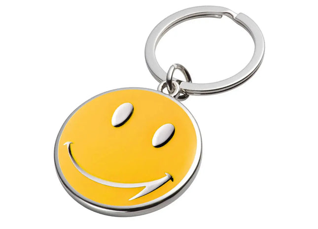 Fröhlicher Gelber Smiley-Schlüsselanhänger – Stilvolles, Aufmunterndes Accessoire TK Gruppe® Grosshandel 