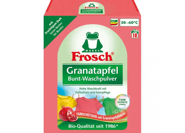 Frosch 18WL Granatapfel Waschpulver - Effizientes Waschmittel mit Frischem Duft TK Gruppe® Grosshandel 