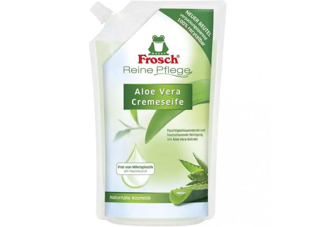 Frosch 500ml Aloe Vera Cremeseife Nachfüllbeutel - Soothing Hand Soap Refill TK Gruppe® Grosshandel 