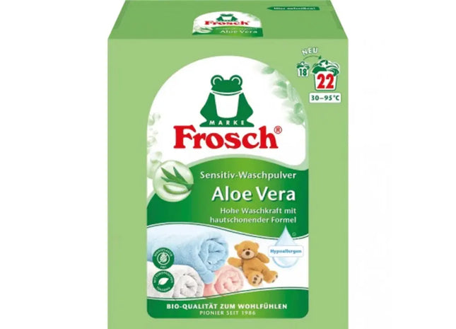 Frosch Sensitive Aloe Vera Laundry Detergent Powder - 22 Wash Loads Eco-Friendly TK Gruppe® Grosshandel 