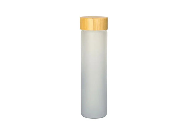 Frosted Elegante Glas-Trinkflasche 600 ml - Chic Grau TK Gruppe® Grosshandel 