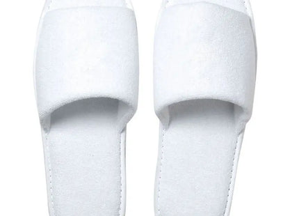 Frottee-Slipper - Weiß: Bequeme, Leichte Hausschuhe für Zuhause oder im Spa TK Gruppe® Grosshandel 