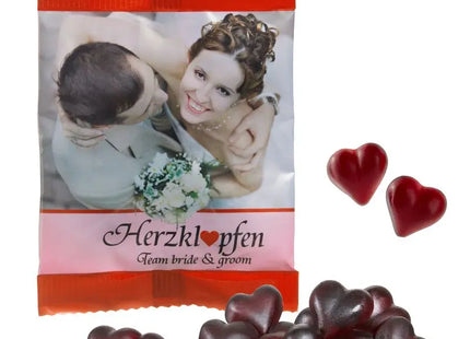 Fruchtige Cassis-Herzen mit individuellem Druck, Ideal für Geschenke & Events TK Gruppe® Grosshandel 