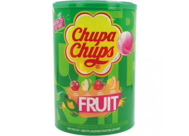 Fruchtige Leckereien: Chupa Chups Frucht Lutscher, 100 Stück in 1200g Dose TK Gruppe® Grosshandel 