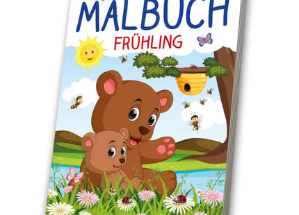 Frühjahrs-Malbuch: Entdecken Sie farbenfrohe Frühlingsmotive & kreative Ausmalmuster TK Gruppe® Grosshandel 