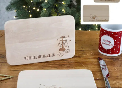 Frühstücksbrettchen-Set 'Wintermaus', 2er-Pack - Charmantes Küchenzubehör TK Gruppe® Grosshandel 