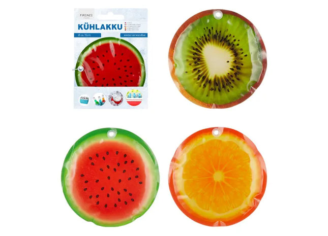 Fruit Design Cooling Gel Packs, Trio Set, 15cm Round TK Gruppe® Grosshandel 