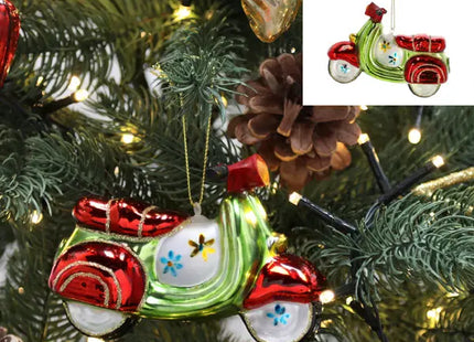 Funkelnder Glas-Roller Weihnachtsbaum-Anhänger, Glitzernd, 12cm TK Gruppe® Grosshandel 