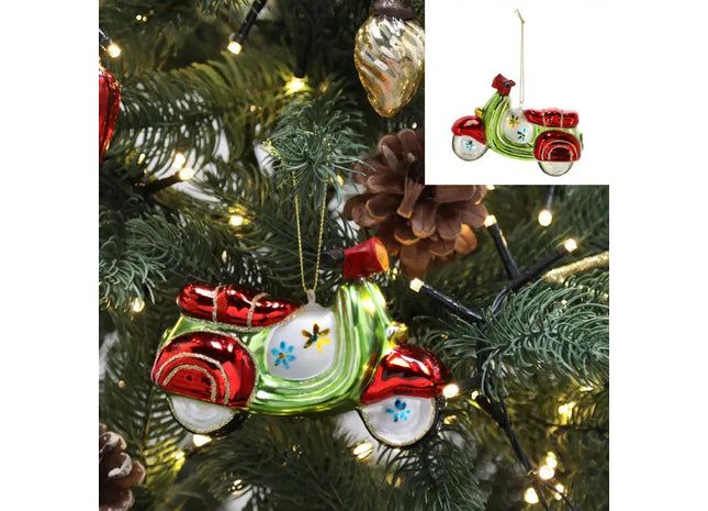 Funkelnder Glas-Roller Weihnachtsbaum-Anhänger, Glitzernd, 12cm TK Gruppe® Grosshandel 