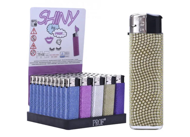 Funkelnder STRASS Glitzer-Design Elektrofeuerzeug, 8x2cm TK Gruppe® Grosshandel 