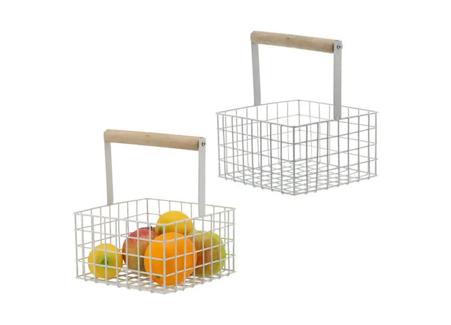 Funktionaler weißer Utensilienkorb, ca. 18x18x21cm – Vielseitiger Aufbewahrungskorb TK Gruppe® Grosshandel 