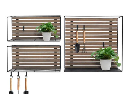 Funktionales Wandregal-Set inkl. 9 S-Haken, 3er Set – Vielseitige Aufbewahrungslösung TK Gruppe® Grosshandel 