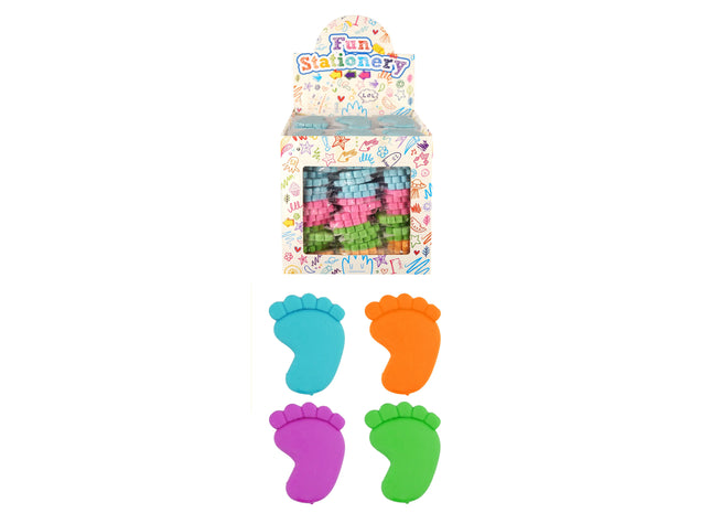 Fuß-Form Radiergummi 5Cm, 4 verschiedene Farben TK Gruppe® Grosshandel 