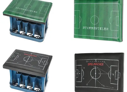 Fußball-Design Bierkastensitze, 2er-Set, ca. 43x33 cm - Ideal für Sportfans TK Gruppe® Grosshandel 