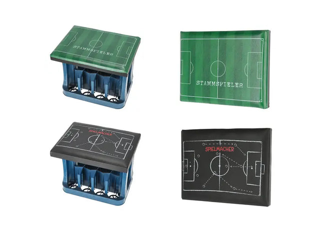 Fußball-Design Bierkastensitze, 2er-Set, ca. 43x33 cm - Ideal für Sportfans TK Gruppe® Grosshandel 