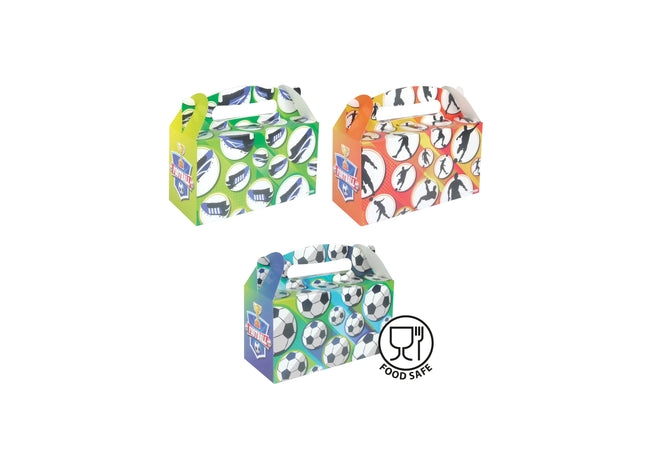 Fußball Lunchbox 22,5Lx9,5Bx12H Cm - Kinder Brotdose, 3 Designs TK Gruppe® Grosshandel 