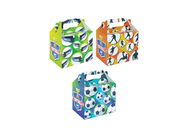 Fußball Lunchbox für Kinder, 14L x 9,5B x 12H cm, Bpa-Frei, 3 Designs TK Gruppe® Grosshandel 