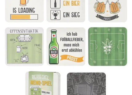 Fußball-Motiv Gedächtnisspiel mit Bierfilzen, 12er Pack TK Gruppe® Grosshandel 