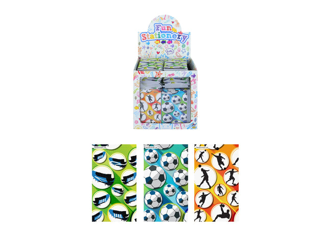 Fußball-Notizbuch-Set, 9,3 x 5,5 cm, 3-teilig, verschiedene Designs TK Gruppe® Grosshandel 