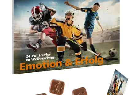 Fußball-Themen Adventskalender mit Schokolade & individuellem Druck - Sportlicher Weihnachtsspaß TK Gruppe® Grosshandel 
