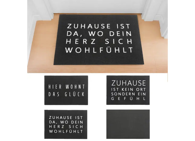 Fußmatte Spruch - 3er Set, ca. 60x40 cm - Stilvolle, langlebige Eingangs- und Türmatten TK Gruppe® Grosshandel 