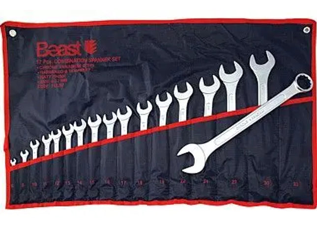 GABEL-RINGSCHLUSSELSATZ : Hochwertiger 12-teiliger Gabel-Ringschlüsselsatz | Profi Werkzeugset mit Ringmaulschlüsseln | Chrom-Vanadium-Stahl | Handwerkzeug-Set für Mechaniker und Heimwerker | Maulschlüssel-Set mit Aufbewahrungstasche TK Gruppe® Grosshandel 