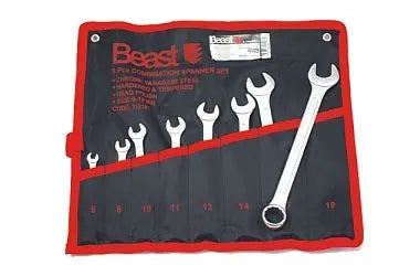 GABEL-RINGSCHLUSSELSATZ : Hochwertiger Gabel-Ringschlüsselsatz | Profi Werkzeug-Set für Schraubarbeiten | Kombischlüsselsatz für Heimwerker und Profis | 12-teiliger Gabel-Ringschlüsselsatz in praktischer Aufbewahrungstasche TK Gruppe® Grosshandel 