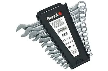 GABEL-RINGSCHLUSSELSATZ : Premium Gabelringschlüsselsatz 12-teilig | Profi Werkzeugset mit Maulschlüsseln | Chrom-Vanadium-Stahl | Handwerkzeug-Set für Mechaniker und Heimwerker | Ringmaulschlüssel-Set mit Aufbewahrungstasche TK Gruppe® Grosshandel 