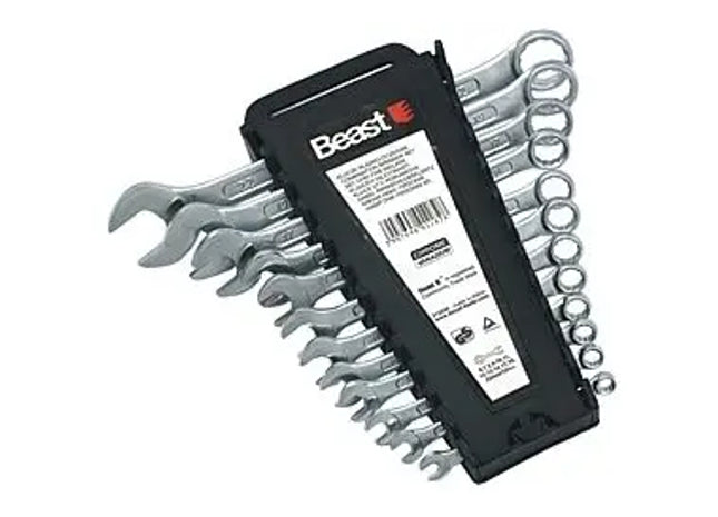 GABEL-RINGSCHLUSSELSATZ : Premium Gabelringschlüsselsatz 12-teilig | Profi Werkzeugset mit Maulschlüsseln | Chrom-Vanadium-Stahl | Handwerkzeug-Set für Mechaniker und Heimwerker | Ringmaulschlüssel-Set mit Aufbewahrungstasche TK Gruppe® Grosshandel 