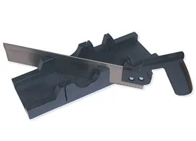 GEHRUNGSLADE MIT SAGE PLASTIK: Hochwertige Gehrungslade mit Kunststoffsäge - Präzises Werkzeugset für Holzbearbeitungsprojekte TK Gruppe® Grosshandel 