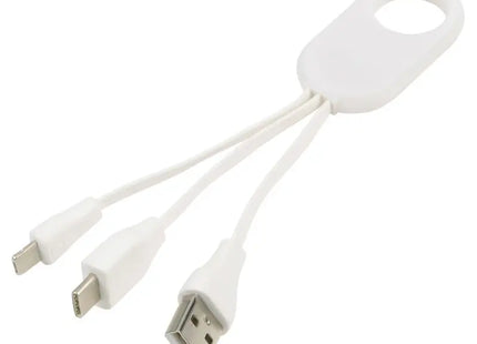 GET THREE Multifunktionales Ladekabel - Weiß, 3-in-1 Design TK Gruppe® Grosshandel 
