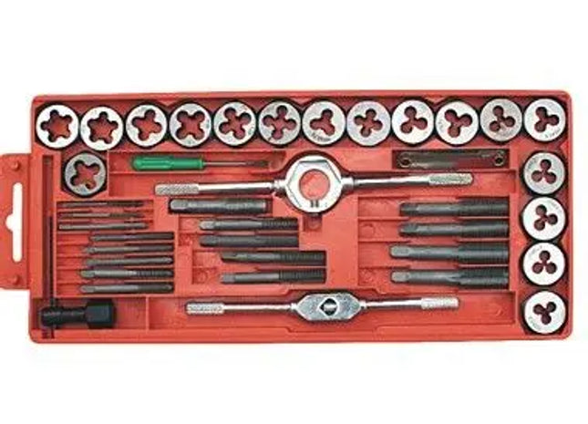 GEWINDESCHNEIDESATZ : Hochwertiger Gewindeschneidesatz - Profi Gewindeschneidwerkzeug-Set für präzises Gewindeschneiden TK Gruppe® Grosshandel 