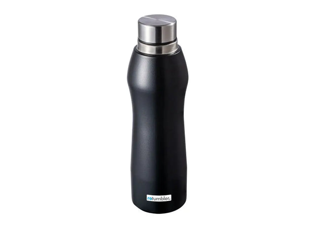 GIBRALTAR Trinkflasche, 500 ml, Silber-Schwarz, Elegant & Funktional TK Gruppe® Grosshandel 