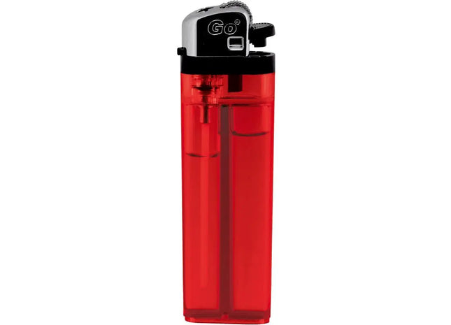 GO Transparent Classic Feuerzeug - Rot – Stilvoll, langlebig, zuverlässig TK Gruppe® Grosshandel 
